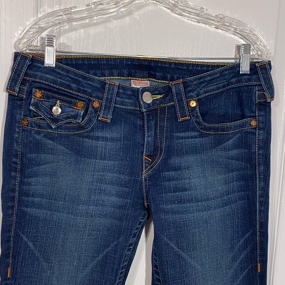 Y2K True Religion Billy Flap Bootcut Jeans Size 31 USA MADE - Picture 5 of 13